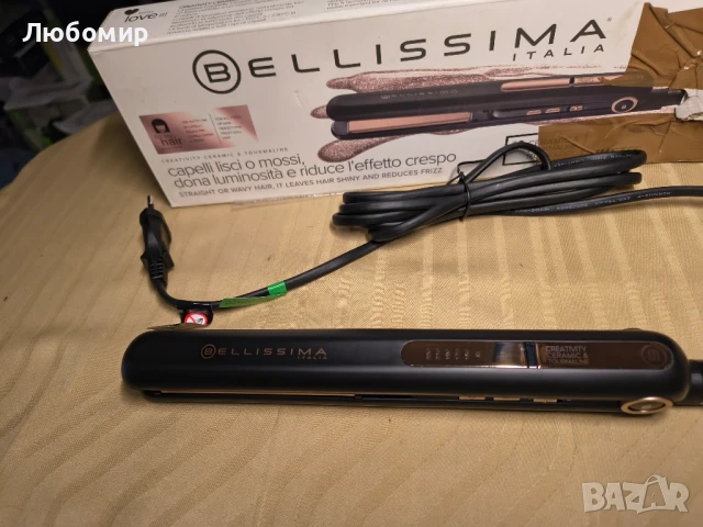 Преса за коса Bellissima Creativity Ceramic & Tourmaline, права или вълниста, с керамично 

, снимка 3 - Преси за коса - 50716777