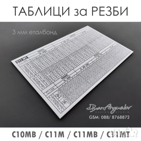 Таблица с резби за струг C10-MB / С11-М / С11-МВ / C11-MT , снимка 3 - Стругове - 43977673