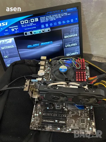 MSI P67A-C43 (B3) LGA 1155 И процесор i5-2500K 6M кеш памет, до 3,70 GHz И рам 16gb, снимка 3 - Дънни платки - 49508279