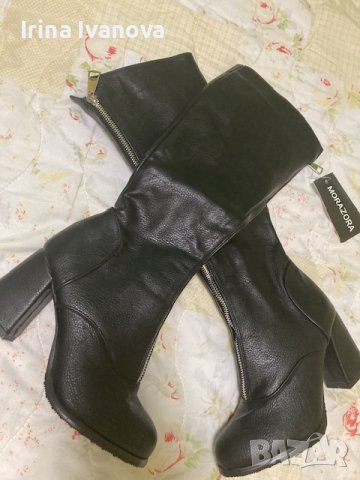 Черни ботуши на ток, снимка 3 - Дамски ботуши - 42289562