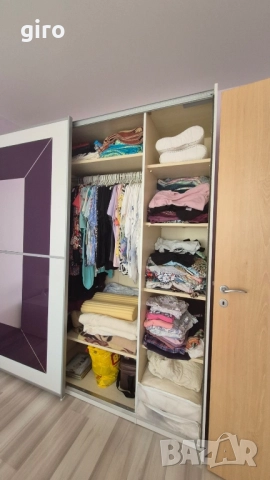 Комплект спалня с гардероб и нощни шкафчета , снимка 7 - Спални и легла - 52016703