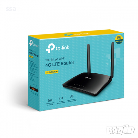 Безжичен рутер TP-LINK TL-MR6400, N300, 4G LTE,, снимка 10 - Рутери - 36154290