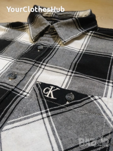 Calvin Klein Jeans M size Мъжка риза с дълъг ръкав, снимка 8 - Ризи - 53273545