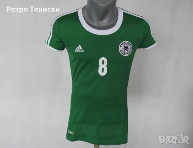 Тениска Germany — Гостуващ (Mesut Ozil #8) adidas — Жени размер S Зелено (сезон 2012)