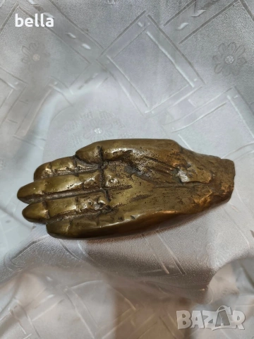 Автентична бронзова пластика „Ръка"- изключително масивна !, снимка 11 - Антикварни и старинни предмети - 53495274