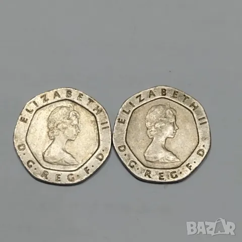 20 пенса 1982,1983г., снимка 2 - Нумизматика и бонистика - 49636549