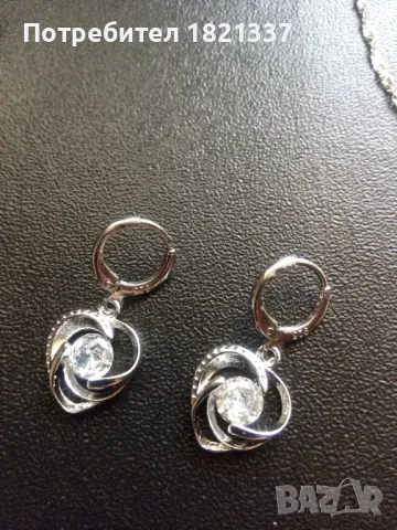 Сребърен комплект колие и обици , снимка 7 - Бижутерийни комплекти - 47553387