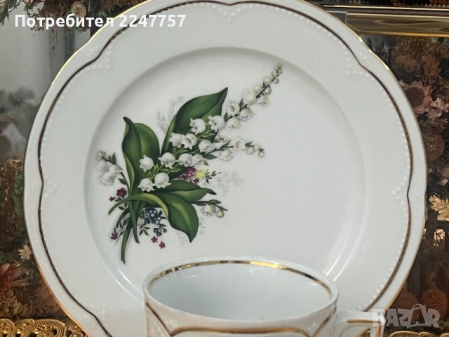 Троен сет порцелан Момина Сълза , снимка 4 - Антикварни и старинни предмети - 53056789