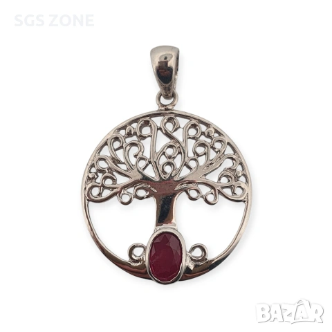 Сребърна Висулка Амулет Дърво на Живота, снимка 2 - Колиета, медальони, синджири - 49891502