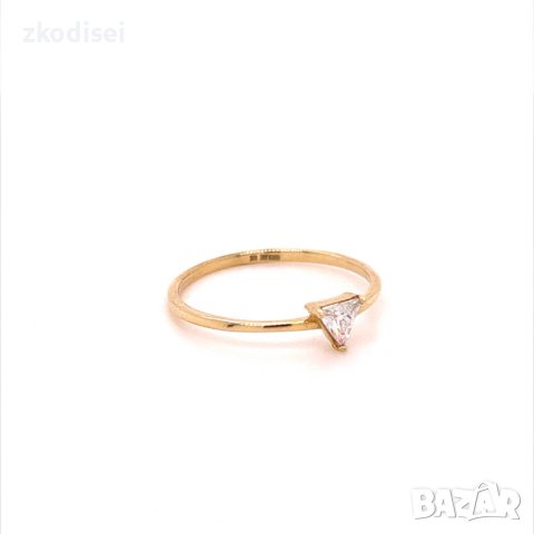 Златен дамски пръстен 1,0гр. размер:56 14кр. проба:585 модел:20036-2, снимка 3 - Пръстени - 42528460