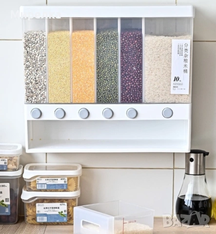 Дозатор за съхранение на зърнени храни и подправки, снимка 3 - Кутии за храна - 53618247