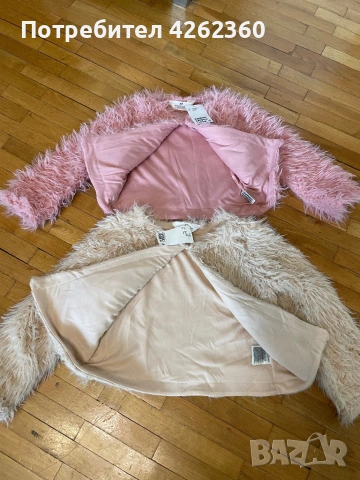 H&M пухкави рошави якета за дете 8 и 4 годинки с р-р 122/128 и 110/116, снимка 5 - Детски якета и елеци - 53654562