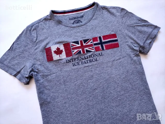 Napapijri Cotton Short Sleeve Mens - M - oригинална мъжка тениска, снимка 2 - Спортни дрехи, екипи - 55879323