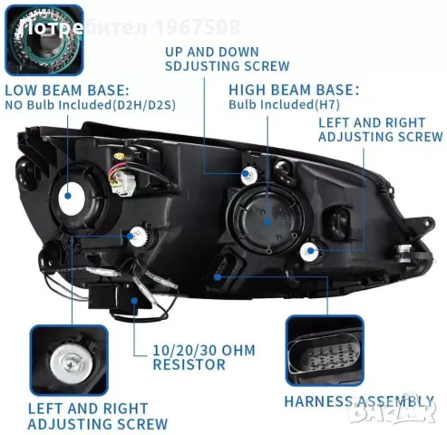 Комплект фарове с динамични мигачи за VW GOLF 7 2012 - 2017, снимка 6 - Части - 47369947