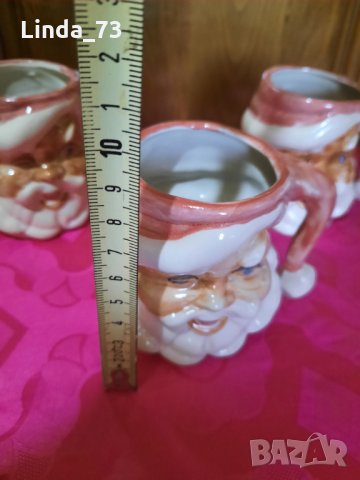 Красиви чаши с лика на Дядо Коледа-розово+бяло-200мл. Внос от Германия. , снимка 8 - Чаши - 35767379