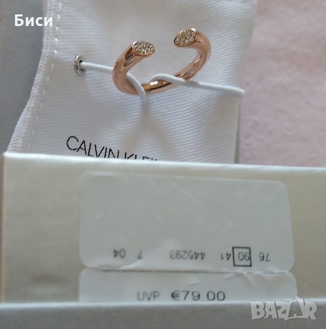 Calvin Klein -нов дамски пръстен от розово злато, снимка 5 - Пръстени - 36039939