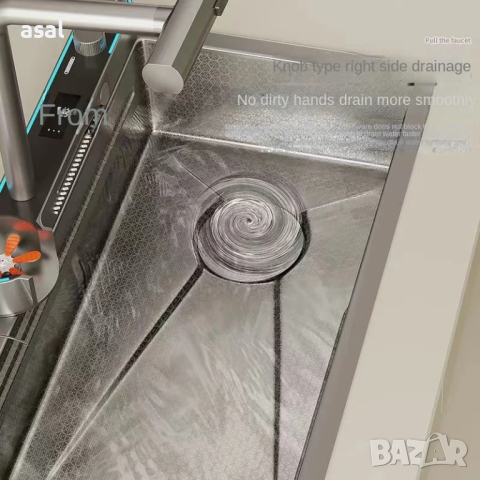 Луксозна мултифункционална кухненска мивка с двоен водопад, снимка 10 - Мивки - 44729226