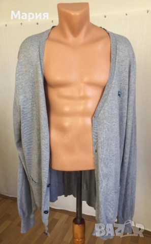 ХЛ / ХХЛ Burberry Brit Мъжка Оригинална Жилетка 100% Памук Бърбъри Брит Сива , снимка 11 - Пуловери - 51966556