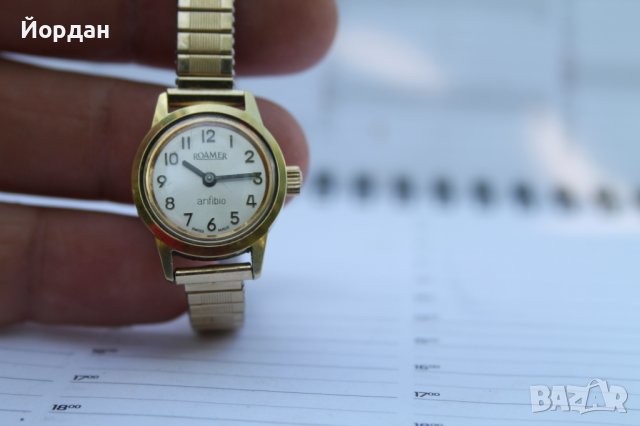 Швейцарски дамски часовник ''Roamer'' /Anfibio/ позлатен, снимка 12 - Дамски - 41435531