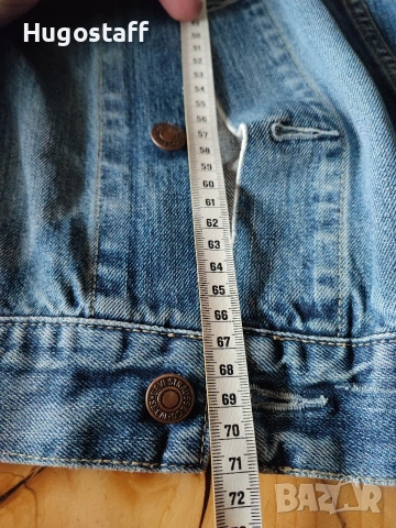 Мъжко оригинално Levi's дънково яке винтидж колекционерско изтъркано деним памук ХЛ, снимка 7 - Якета - 53248140