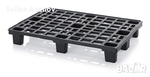 Пластмасов палет 120 х 80 х 15 см, снимка 2 - Друго търговско оборудване - 52689094