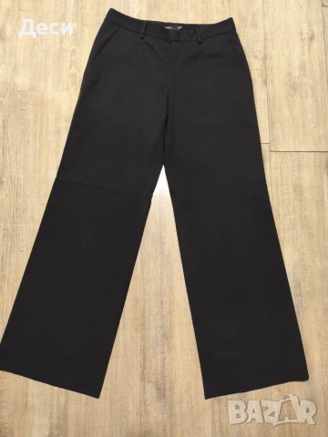 Черен панталон с широки крачоли