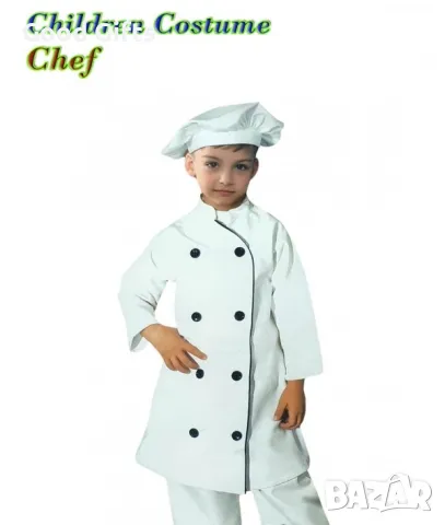 Детски костюм на Готвач от 3 части, Готварски комплект за деца, снимка 4 - Детски комплекти - 47776035