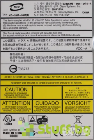 Суич Cisco ME-3400-24TS-A, снимка 4 - Суичове - 50221780