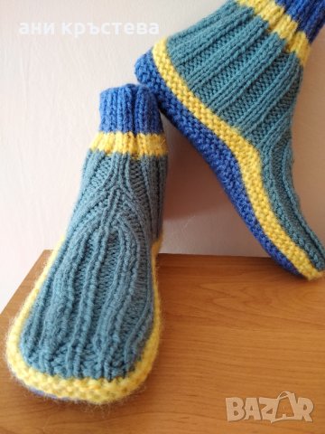 безшевни удобни ръчно плетени терлички , снимка 6 - Други - 41222697