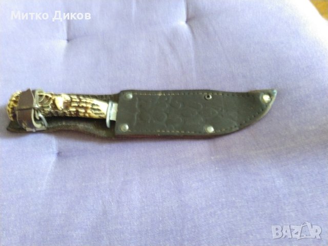 Fes Rostfrei немски нож от соца с калъф естествена кожа за колан 185х100мм, снимка 18 - Ножове - 41658641
