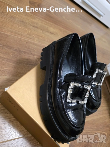 дамски лоуфъри естествен лак, снимка 2 - Маратонки - 53786302