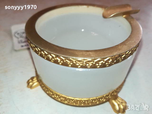 ПЕПЕЛНИК ОТ ГЕРМАНИЯ С МЕДЕН ОБКОВ 1003241535, снимка 2 - Антикварни и старинни предмети - 44698013