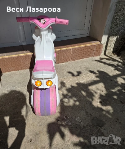 Розов мотор за баланс с бандаж на гумите и дръжка, 72х52х35см , снимка 7 - Детски велосипеди, триколки и коли - 51094053