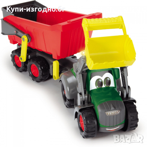 Dickey Toys ABC 65 см - фермерски багер с ремарке , снимка 2 - Коли, камиони, мотори, писти - 36170982