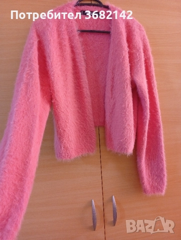продавам дамска розова пухкава жилетка , снимка 3 - Жилетки - 51642499