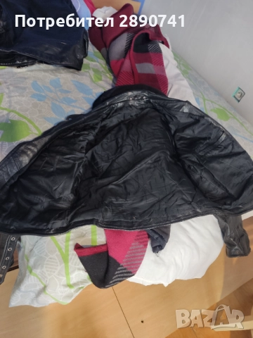 Две запазени мъжки рокерски яакета от естествена кожа размер L, снимка 4 - Якета - 52919298