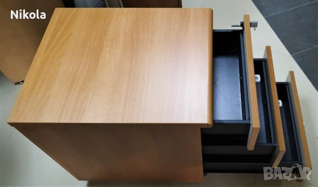 Шкафче за бюро на колела - контейнер със заключване 42/53/59см, снимка 18 - Шкафове - 40879807