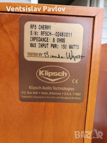 KLIPSCH RF-5, снимка 2 - Тонколони - 52573756