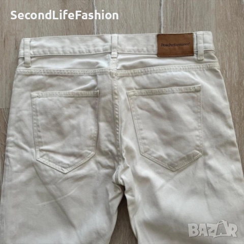 Мъжки дънки Peak Performance Barrow с копчета, W31 L34, бял деним, снимка 2 - Дънки - 53010887
