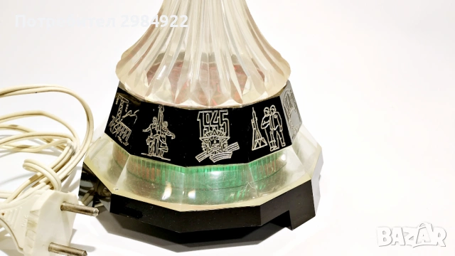 Винтидж нощна лампа с ракета от СССР: Настолна лампа Cosmos, колекционерска, космическа ера, Гагарин, снимка 3 - Антикварни и старинни предмети - 53441637