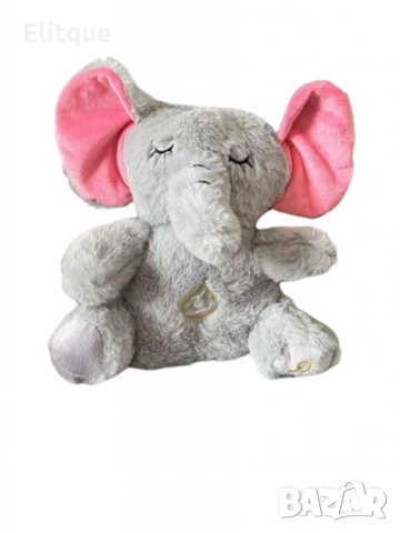 Дишащо слонче – Светеща, дишаща и музикална плюшена играчка за успокояване и релакс, снимка 5 - Плюшени играчки - 52745105