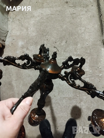 Страхотен метален винтидж полюлей , снимка 9 - Лампи за таван - 53690360