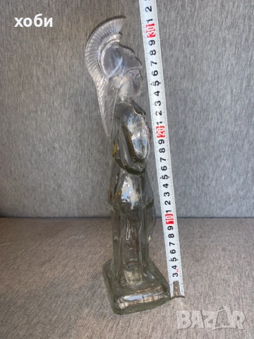 стъклена бутилка формата на римски войник , снимка 3 - Антикварни и старинни предмети - 53849845