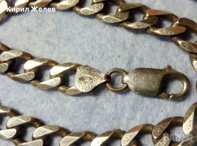 ВНУШИТЕЛЕН СТИЛЕН СРЕБЪРЕН ЛАНЕЦ СРЕБРО 925 ЗДРАВА КЛАСИЧЕСКА ПЛЕТКА 48700, снимка 10 - Колиета, медальони, синджири - 48476971