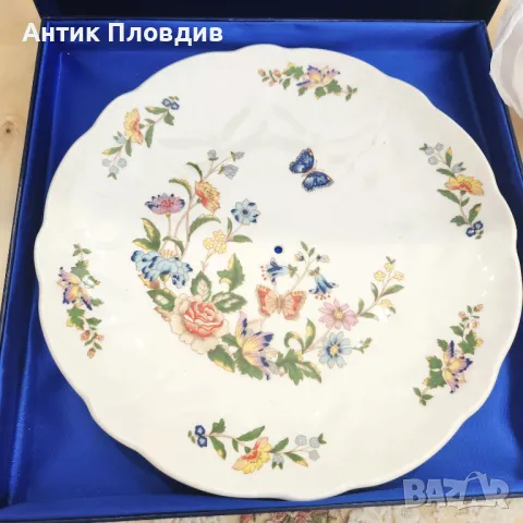 Порцеланова поднос чиния Aynsley – England, 26 см, снимка 3 - Чинии - 49930983