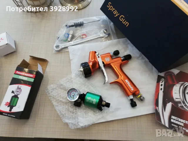Професионален Бояджийски Пистолет NTools, снимка 7 - Автотенекеджийски и автобояджийски - 55710909