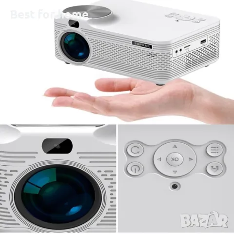 LED WiFi проектор с Android от ZOETOS Z01, снимка 3 - Плейъри, домашно кино, прожектори - 49031699