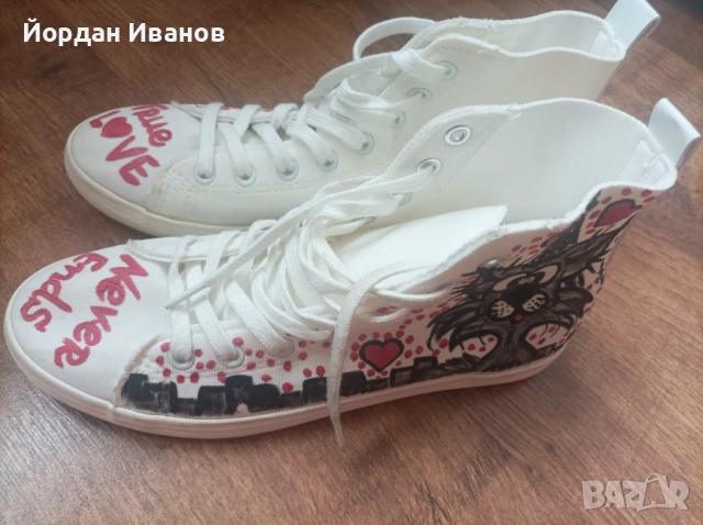 Рисувани кецове , снимка 3 - Кецове - 53690653