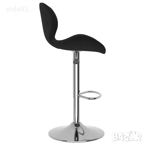 vidaXL Бар табуретки, 2 бр, черни, кадифе, снимка 5 - Столове - 56147006