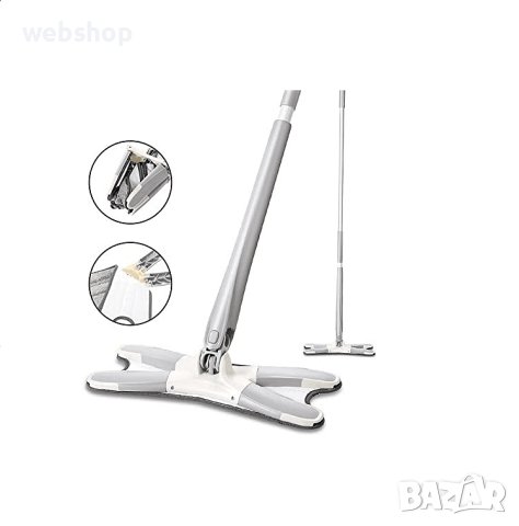 Моп с телескопична дръжка, TWIST AURORA, Изстискване от опашката, 130 см, 360 градуса, снимка 4 - Мопове, кофи, четки и метли - 40637174